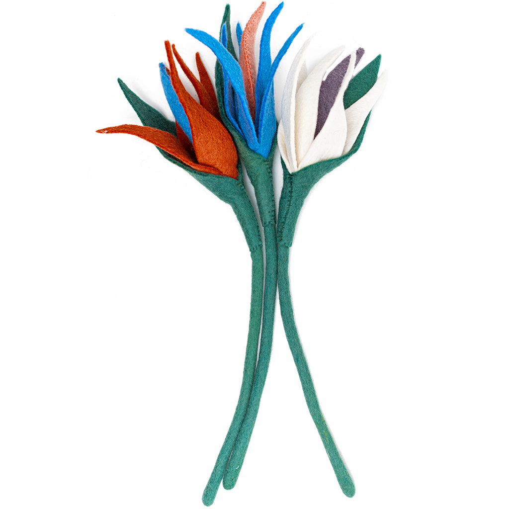 Felt Bird Paradise Flower