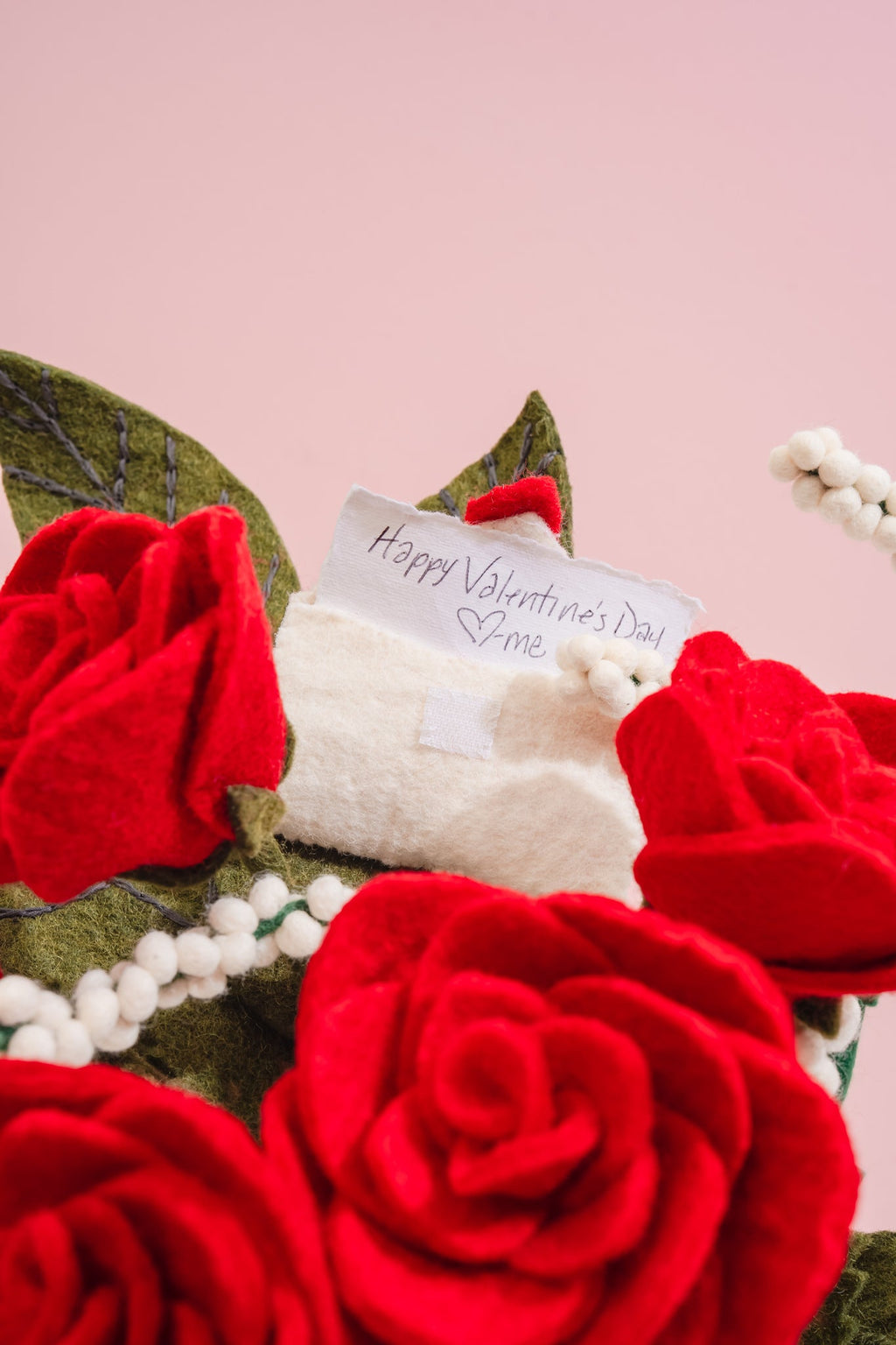 Felt Long Stem Rose