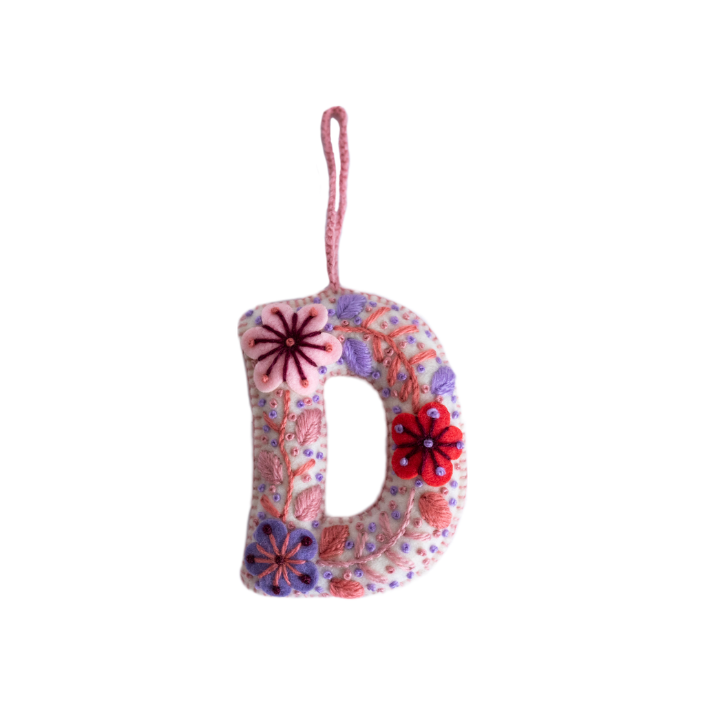 Embroidered Alphabet Ornaments