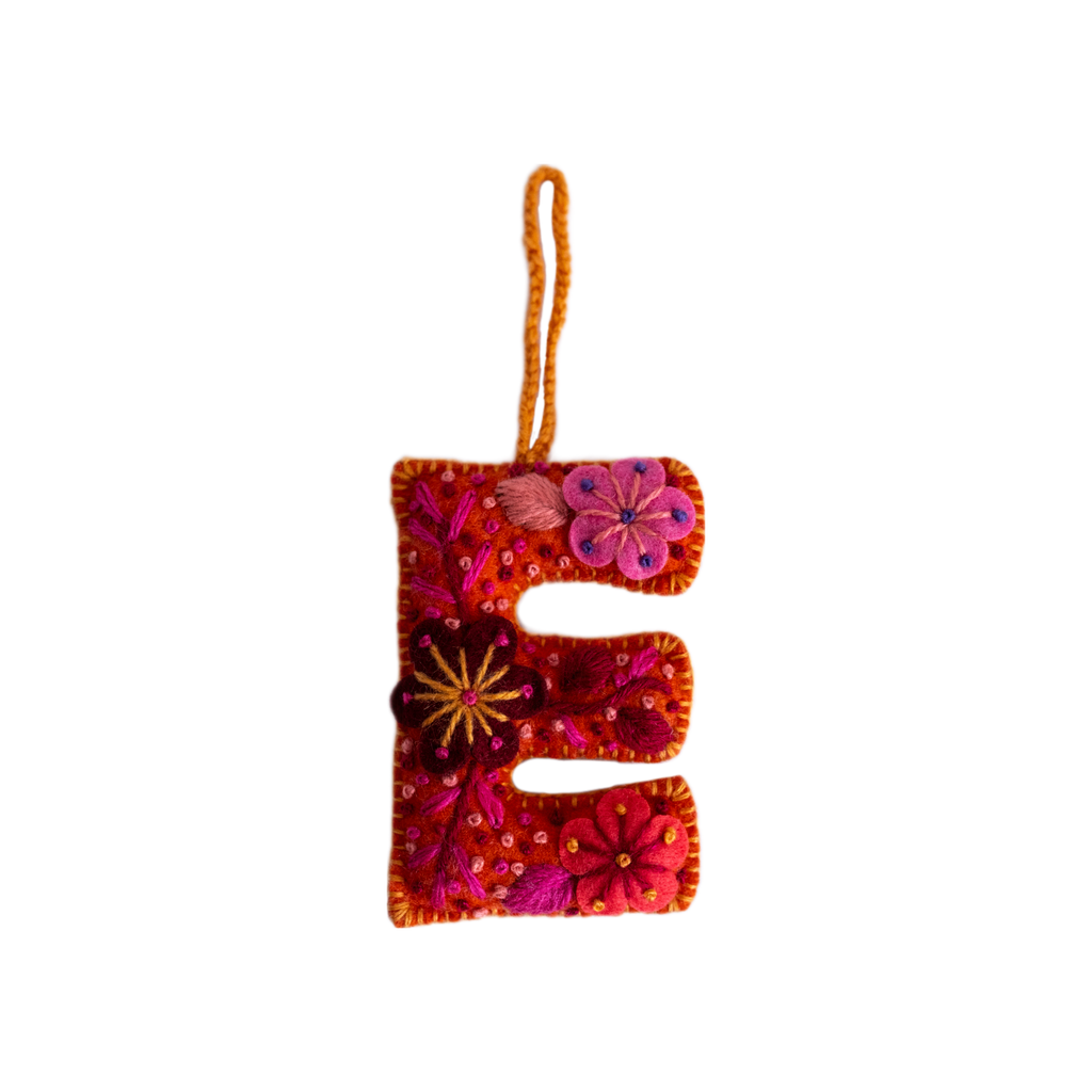 Embroidered Alphabet Ornaments