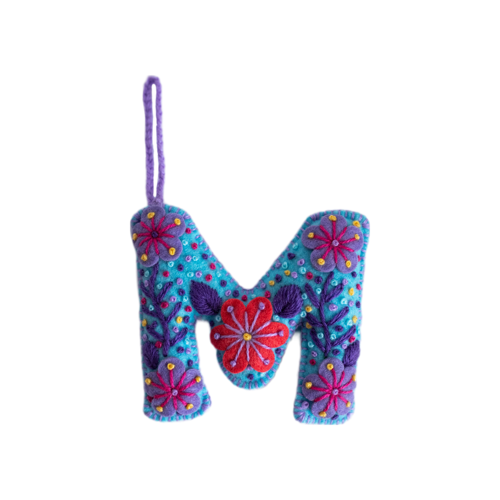 Embroidered Alphabet Ornaments