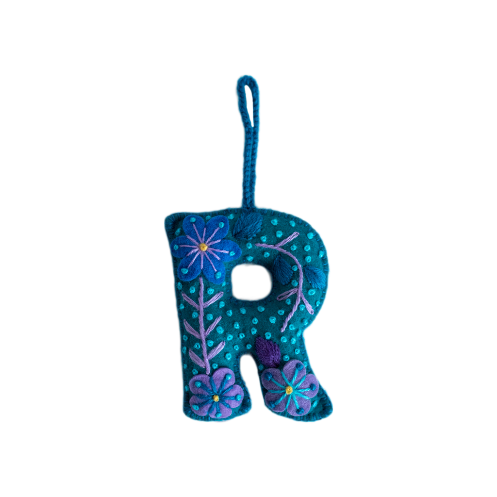 Embroidered Alphabet Ornaments