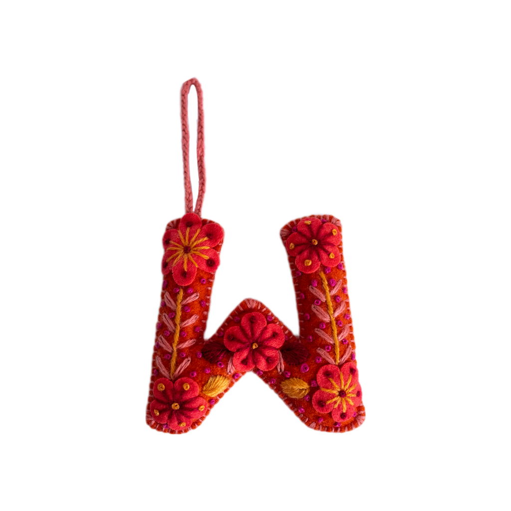 Embroidered Alphabet Ornaments
