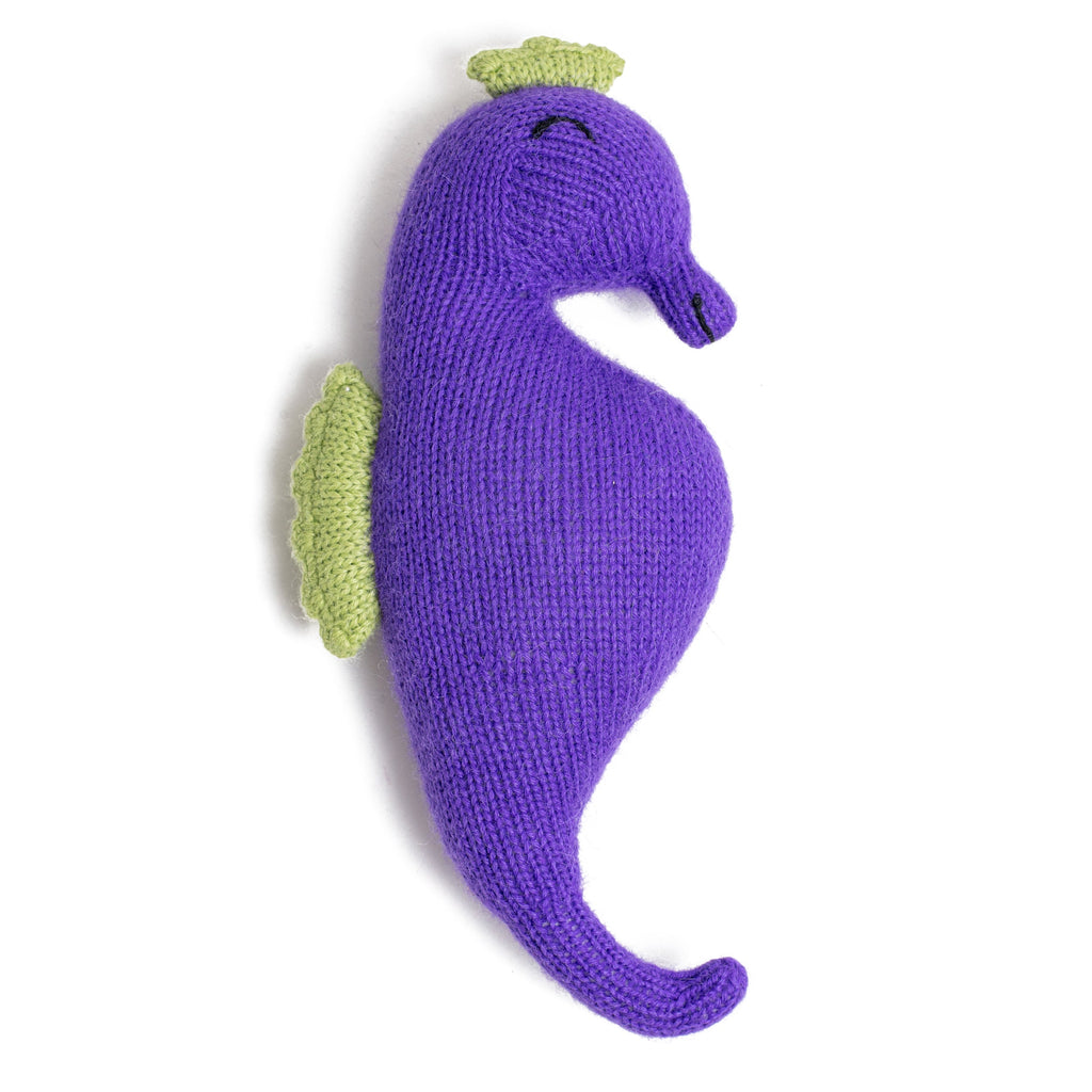 Knit Stuffed Seahorse Toy