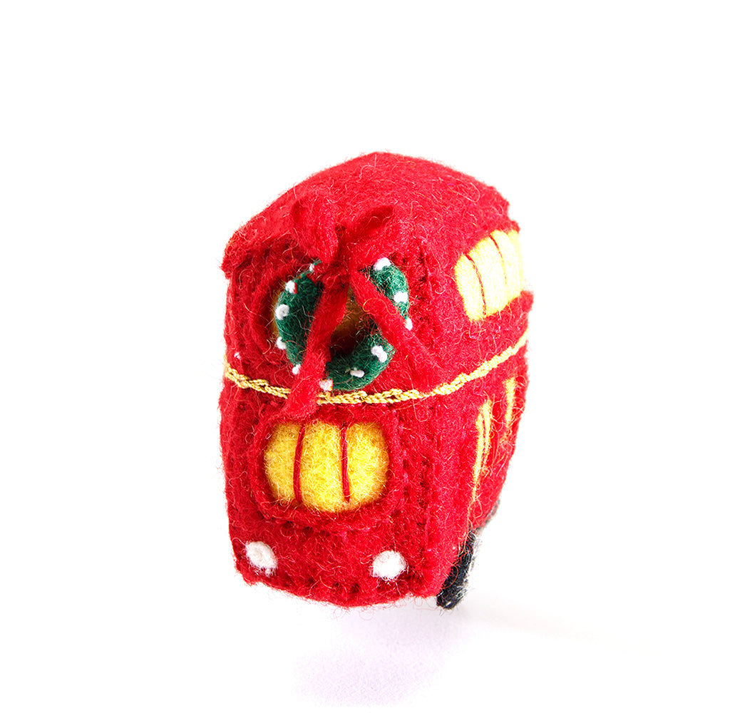 Felt Decker Bus Ornament