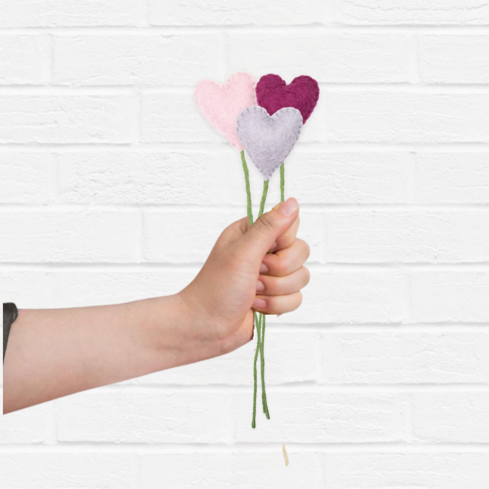 Felt Heart Stems