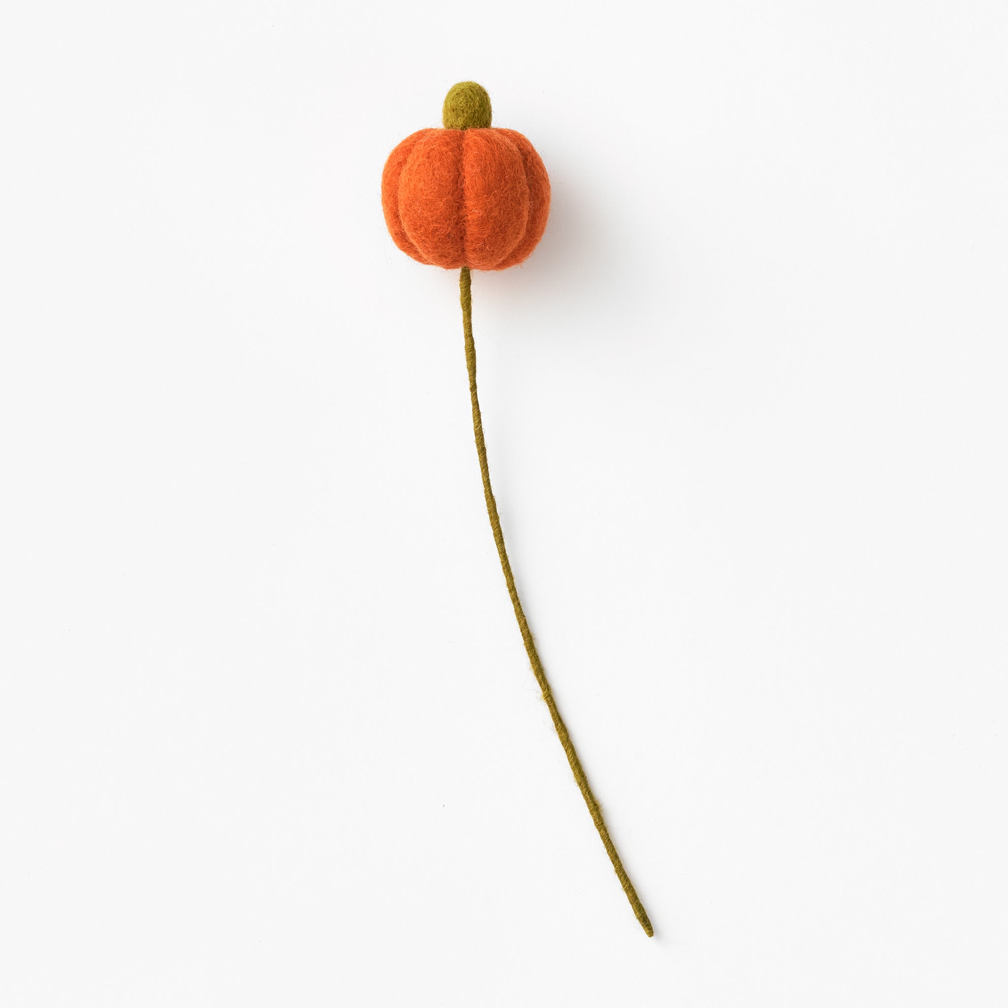 Felt Pumpkin Accent Stem