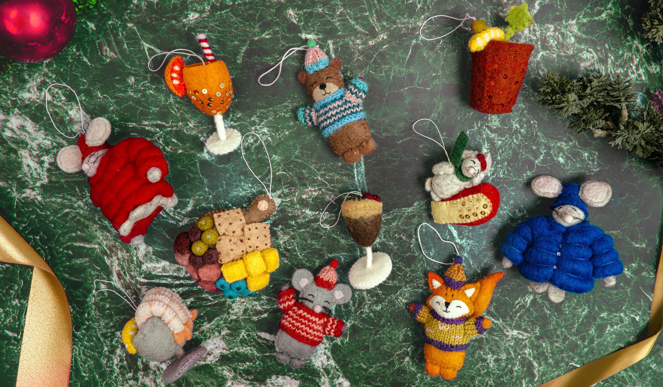 Felt Cheese Wedge Ornament