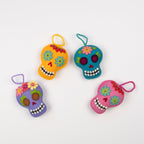 Embroidered Sugar Skull Ornament