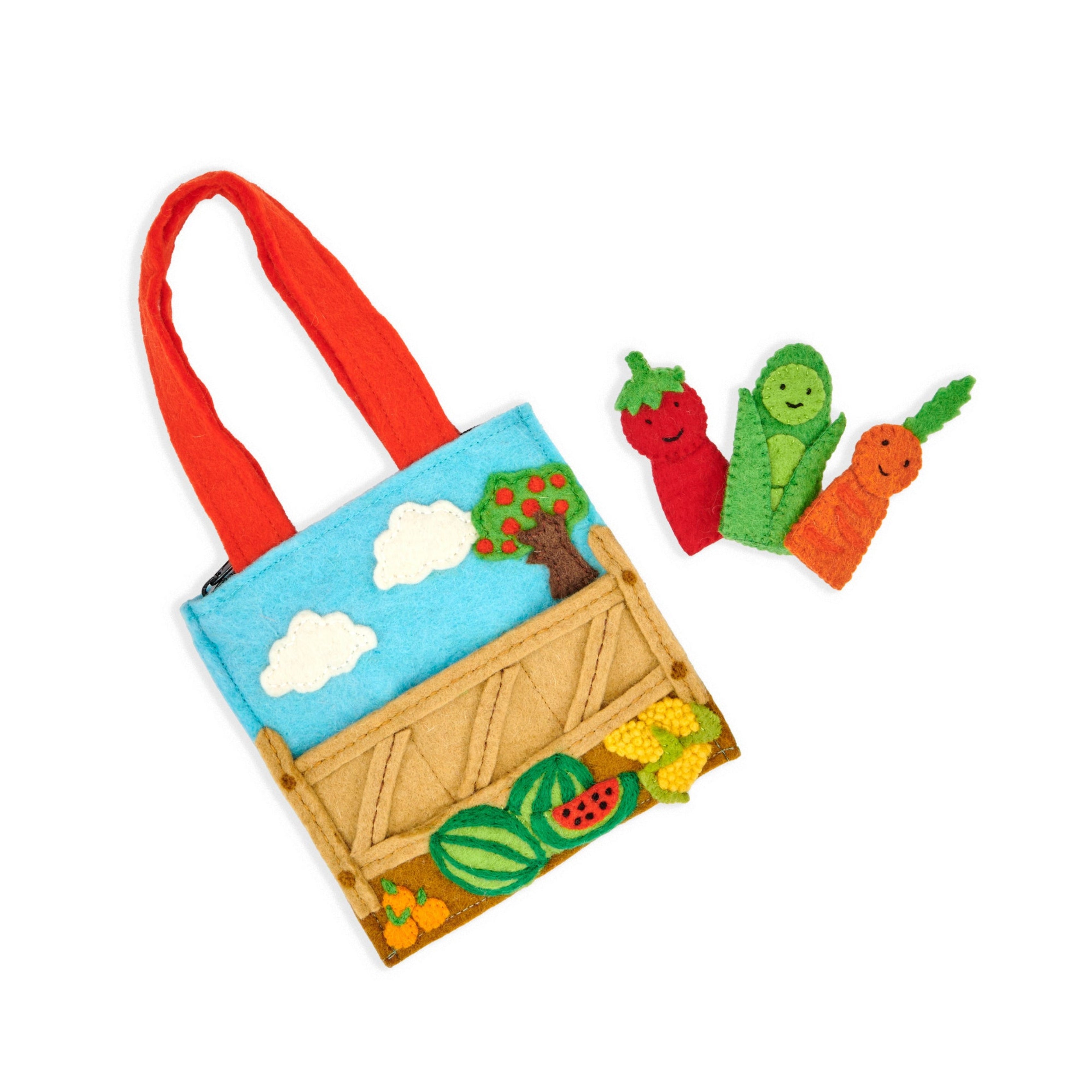 Felt Market Puppet Bag