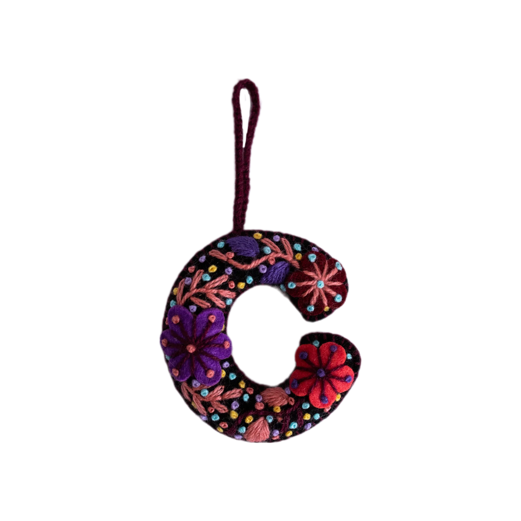Embroidered Alphabet Ornaments