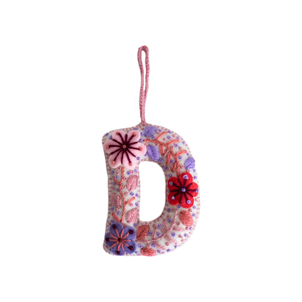 Embroidered Alphabet Ornaments