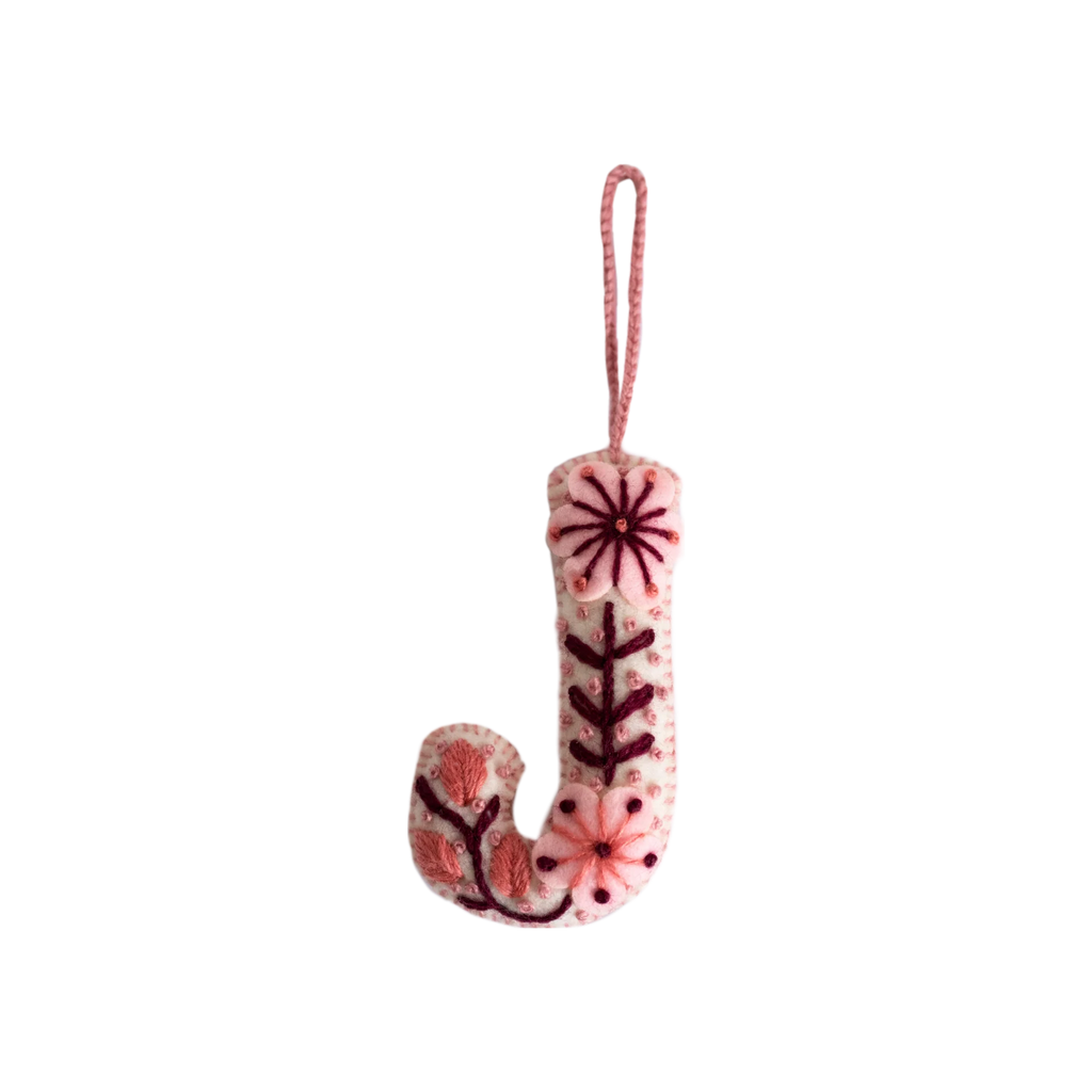 Embroidered Alphabet Ornaments
