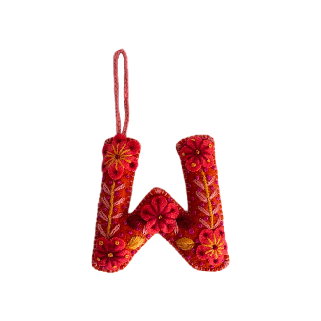 Embroidered Alphabet Ornaments