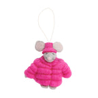Felt Coat Mouse Ornament
