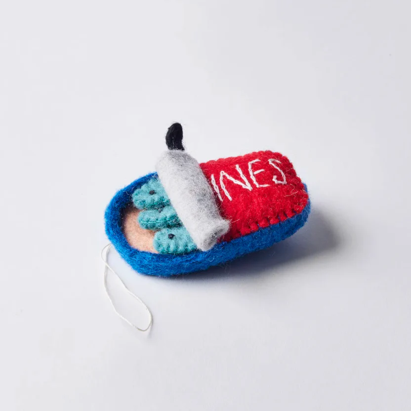 Felt Can Sardines Ornament